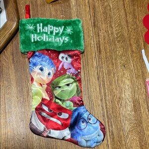 Disney Inside Out Holiday Stocking - Green and Red